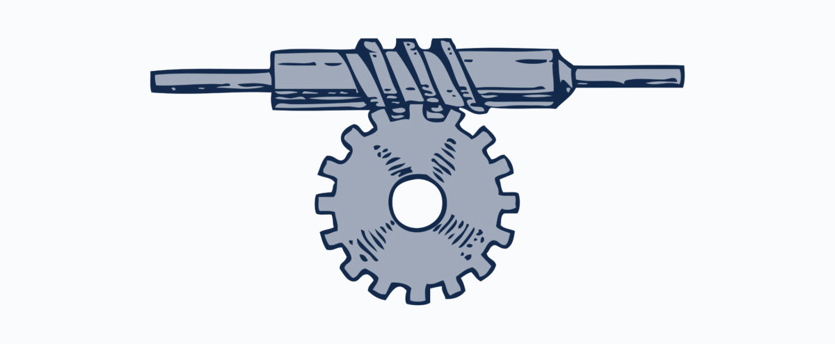 Trasmissione a ruota elicoidale e vite senza fine